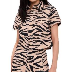 NEW CARA CARA paro top in zebra blush